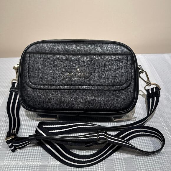 kate spade Handbags - Kate Spade New‎ York Rosie pebbled leather flap camera bag purse in black